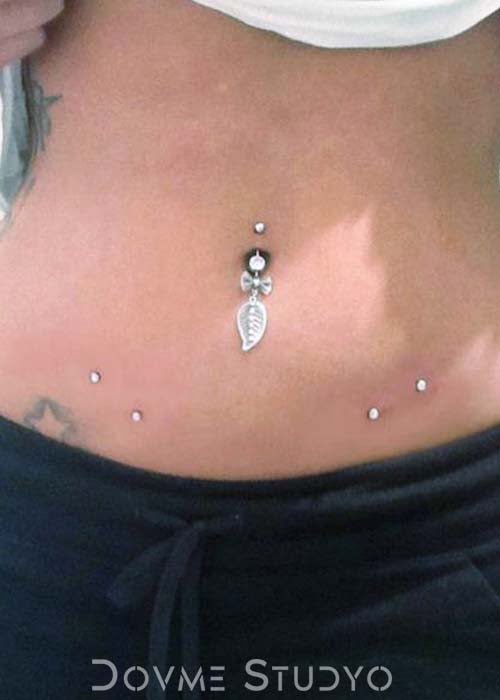 Göbek Dermal Piercing Modeli