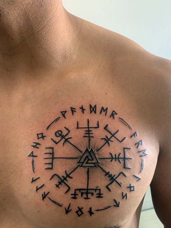 Viking Pusulası vegvisir dövmesi ve anlamı