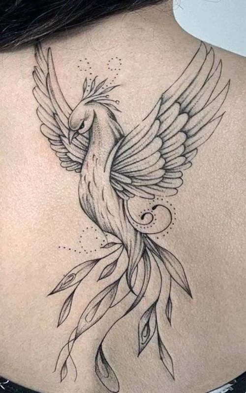 Sırt Phoenix Tattoo
